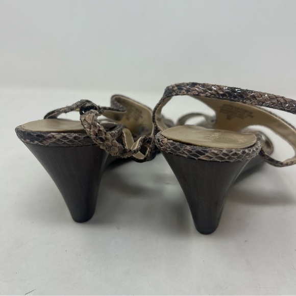 Anne Klein T strap heel sandals snake print size 9 - Picture 5 of 6